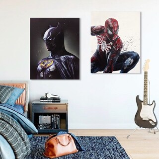 Foto 2 | Set Cuadros Batman Spiderman Graffiti Style Canvas Artistico