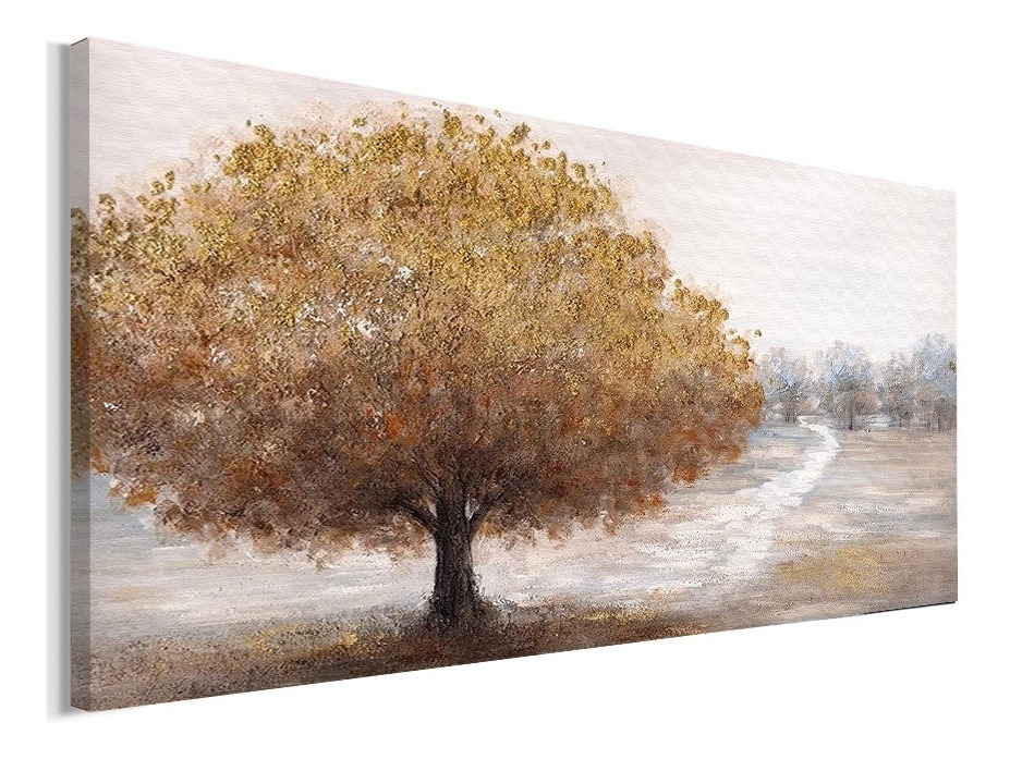 Cuadro Canvas Paisaje Arboles Elegante Abstracto  50x100cm