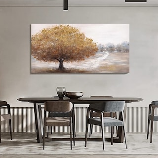 Foto 5 | Cuadro Canvas Paisaje Arboles Elegante Abstracto 50x100cm