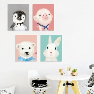 Foto 2 | Set Cuadros Tela Canvas Cuarto Bebé Animales Envio Gratis