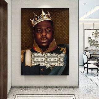 Foto 4 | Cuadro Hip Hop Biggie Smalls Crown Notorious Canvas 120x80cm