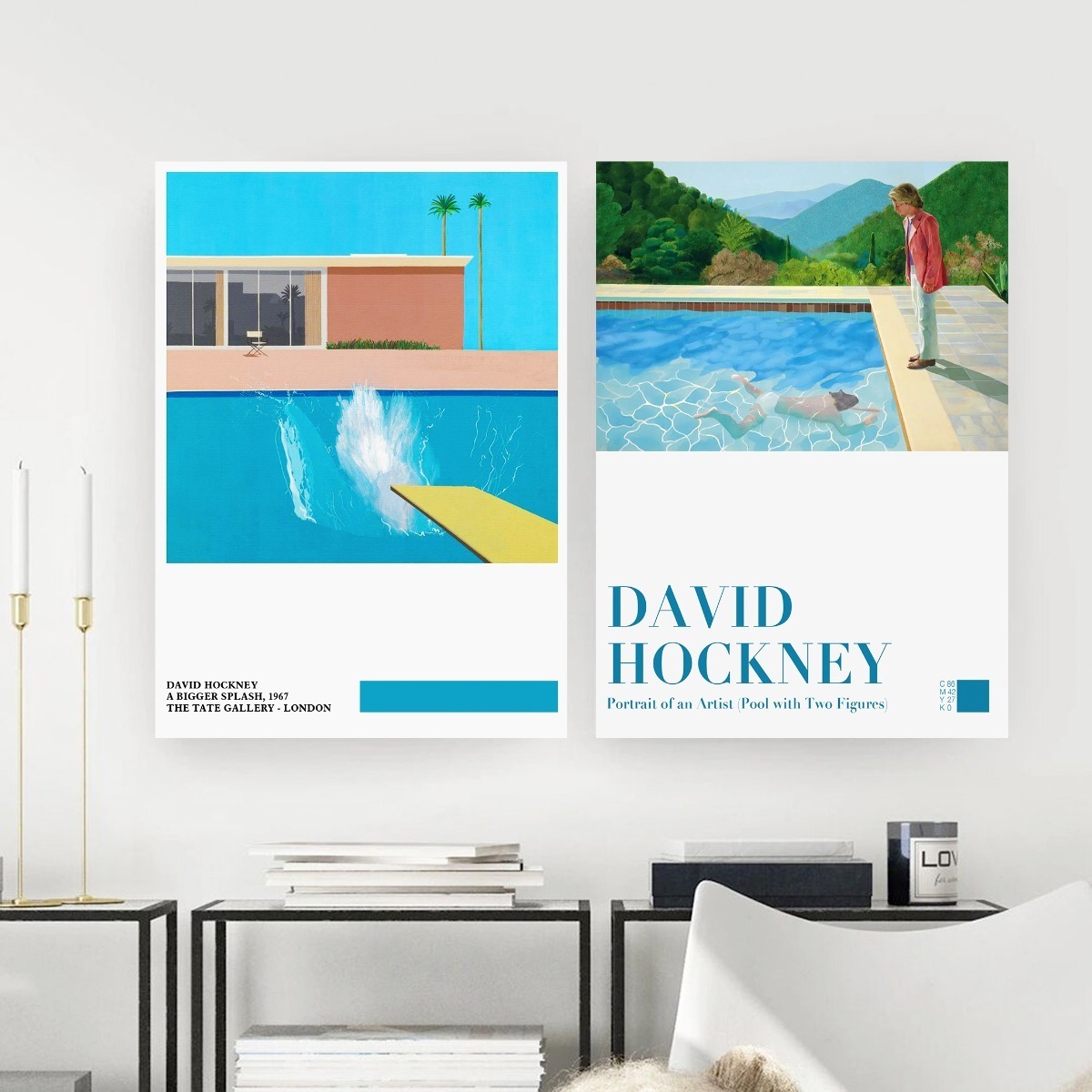David Hockney Big Splash Arte Minimalista Moderno Cuadros Color Multicolor