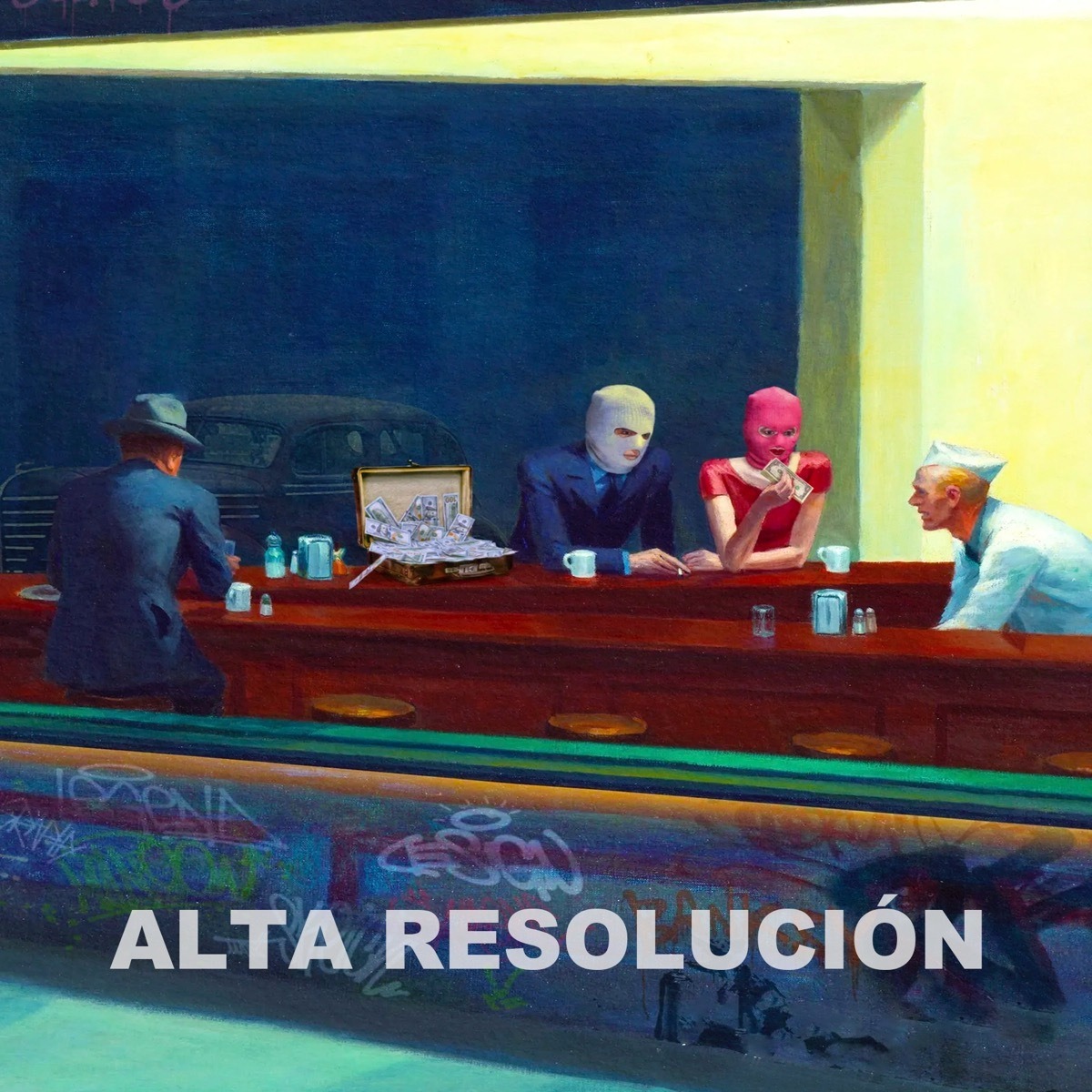 Foto 2 | Cuadro Noctambulo Edward Hopper Afterwork Grafitti Canvas