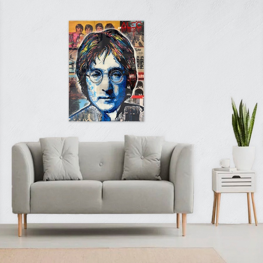 Foto 5 pulgar | Cuadro Decorativo Alec Monopoly John Lennon, Sala, Recamara