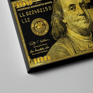 Foto 5 | Cuadro Billete 100 Dolar Canvas Metálico Con Marco 40x100 Cm