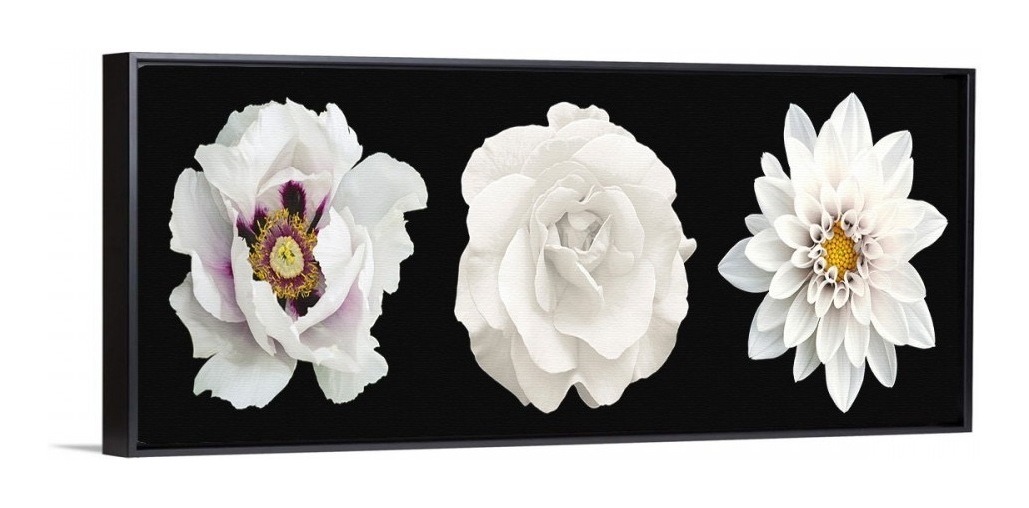 Foto 4 pulgar | Cuadro Decorativo Flores Opción De Colores Modernas Canvas