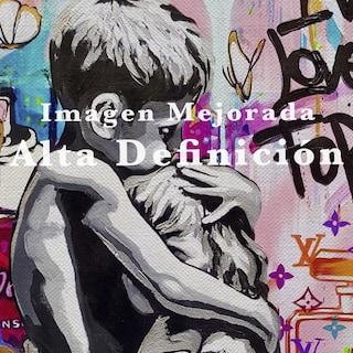 Foto 3 | Cuadro Bansky Amor Love You Graffiti Canvas Grueso 60x90