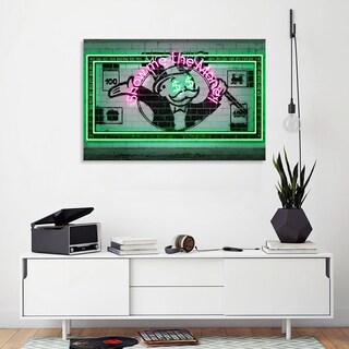 Foto 2 | Cuadro Canvas Alec Monopoly Money Graffiti Neon Urbano
