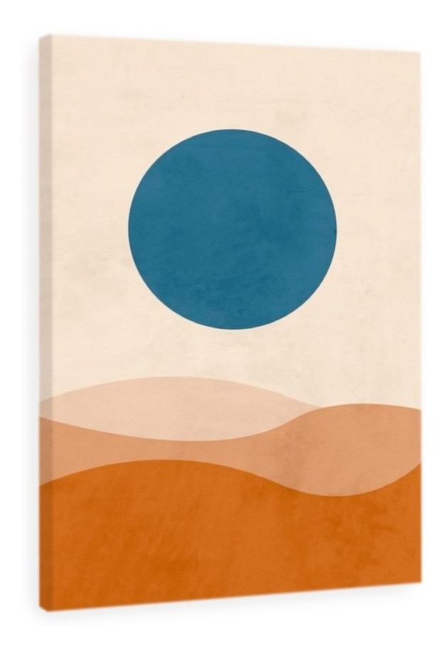 Cuadro Decorativo Boho Minimalista, Decoración Sala Recamara Color Multicolor Armazón Bastidor De Madera