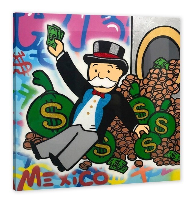 Foto 2 pulgar | Cuadro Decorativo Alec Monopoly Mexico Graffiti Cofre