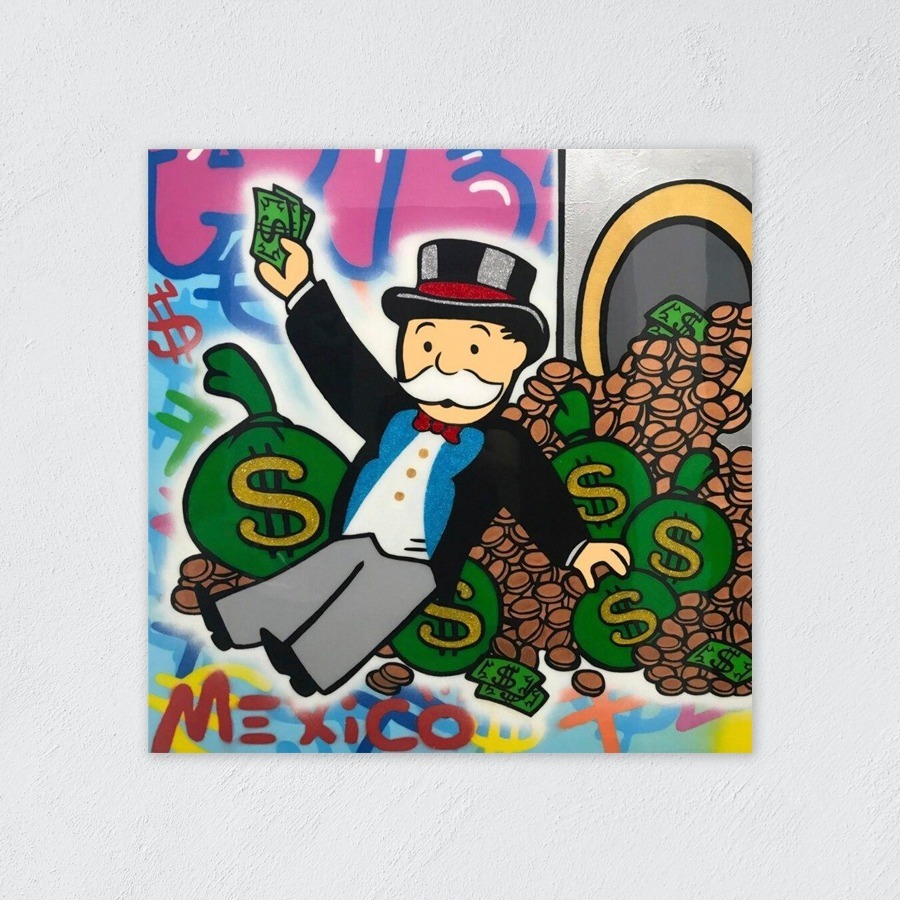 Foto 6 pulgar | Cuadro Decorativo Alec Monopoly Mexico Graffiti Cofre