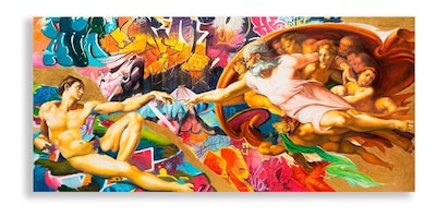 Foto 1 | Cuadro Decorativo La Creación De Adán Grafiti Elegante Sala
