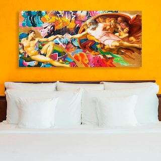 Foto 4 | Cuadro Decorativo La Creación De Adán Grafiti Elegante Sala