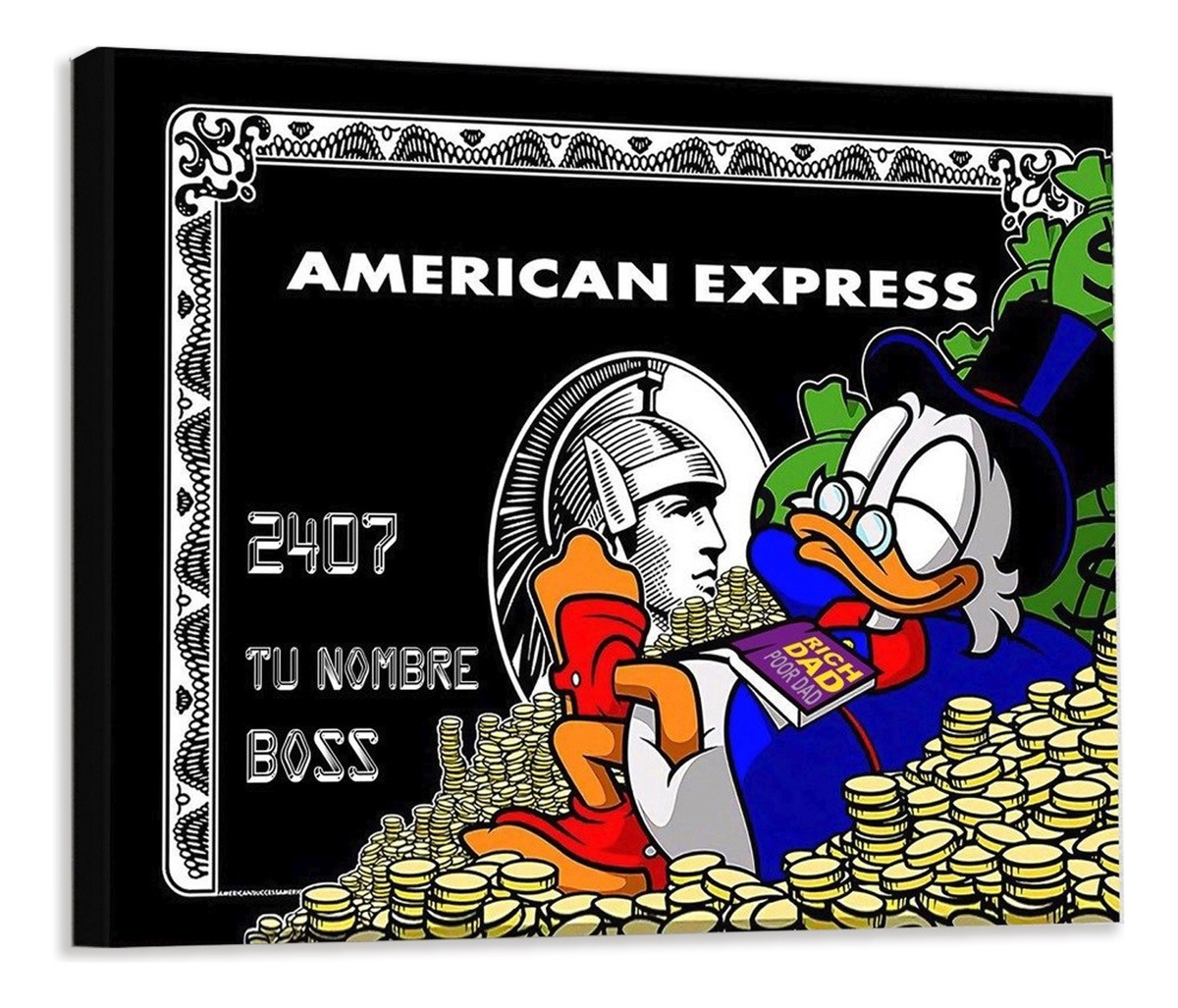 Cuadro Canvas American Express Scrooge Mcduck Grande 90x120c