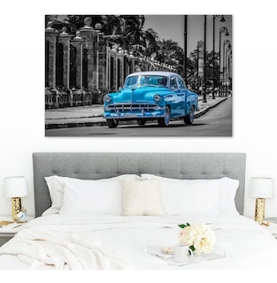 Foto 2 | Cuadro Decorativo Auto Carro Vintage Retro En Canvas 60x90cm
