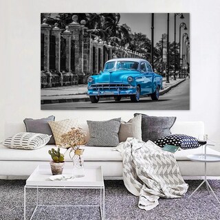 Foto 3 | Cuadro Decorativo Auto Carro Vintage Retro En Canvas 60x90cm