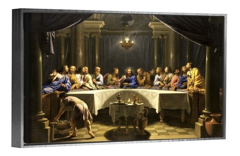 Foto 5 | Cuadro La Ultima Cena Decorativo En Lienzo Canvas Con Bastid