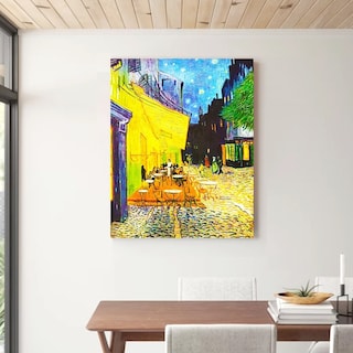 Foto 2 | Cuadro Canvas Van Gogh Terraza De Café Con Bastidor Materiales De Calidad No Sinteticos 80x100cm Tintas Eco Friendly Co