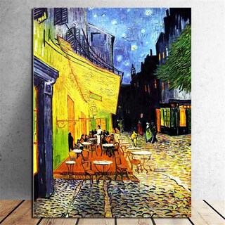Foto 3 | Cuadro Canvas Van Gogh Terraza De Café Con Bastidor Materiales De Calidad No Sinteticos 80x100cm Tintas Eco Friendly Co