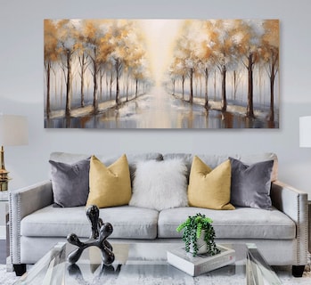 Foto 3 | Cuadro Decorativo Canvas Arboles Colores Tipo Óleo Hd Grande No Sintetico De Galeria