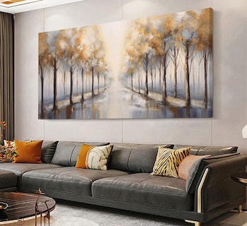 Foto 4 | Cuadro Decorativo Canvas Arboles Colores Tipo Óleo Hd Grande No Sintetico De Galeria
