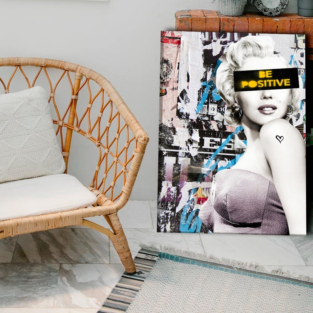 Foto 2 | Cuadro Marilyn Urban Pop Canvas Grueso 70x90cm