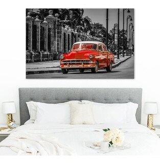 Foto 1 | Cuadro Decorativo Auto Carro Vintage Retro En Canvas 60x90cm