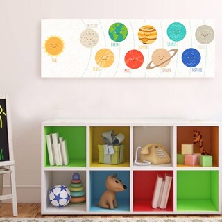 Foto 2 | Cuadro Decorativo Para Cuarto Niños Planetas Sistema Solar Color Multicolor Armazón N/a