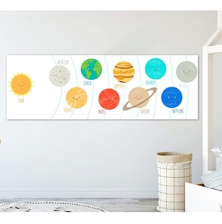 Foto 4 | Cuadro Decorativo Para Cuarto Niños Planetas Sistema Solar Color Multicolor Armazón N/a