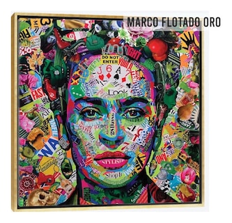 Foto 4 | Cuadro Frida Kahlo Graffiti Canvas Grueso 90x80cm Premium Hd
