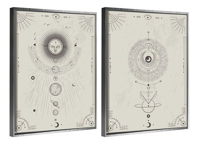 Foto 4 | Set Cuadros Cartas Tarot Sol Y Luna Decorativos En Canvas