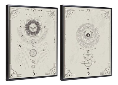 Foto 5 | Set Cuadros Cartas Tarot Sol Y Luna Decorativos En Canvas