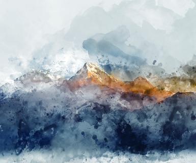 Foto 3 | Tríptico Cuadros Canvas Arte Abstracto Paisaje Montañas Hd