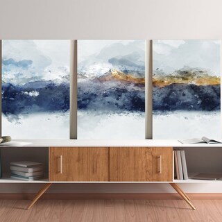 Foto 5 | Tríptico Cuadros Canvas Arte Abstracto Paisaje Montañas Hd