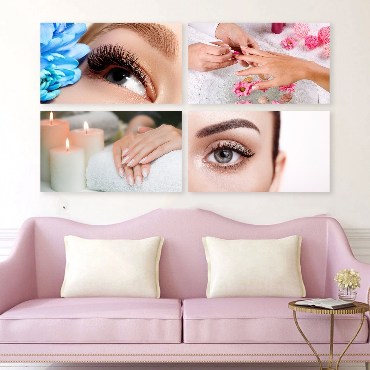 Foto 2 | Set Cuadros Salón Uñas Pestañas Belleza Spa Premium Canvas