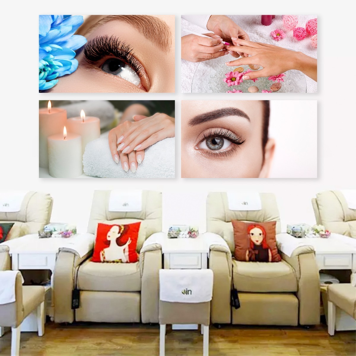 Foto 4 | Set Cuadros Salón Uñas Pestañas Belleza Spa Premium Canvas