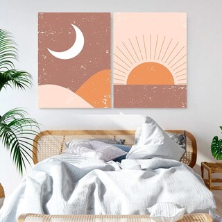 Foto 1 | Cuadros Canvas Sol Luna Aesthetic Minimalistas Boho Abstract