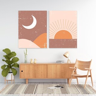 Foto 3 | Cuadros Canvas Sol Luna Aesthetic Minimalistas Boho Abstract