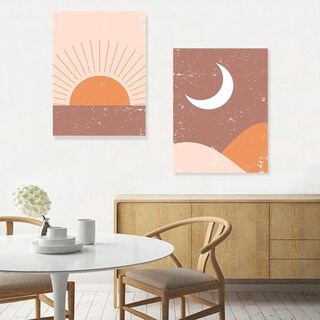 Foto 4 | Cuadros Canvas Sol Luna Aesthetic Minimalistas Boho Abstract