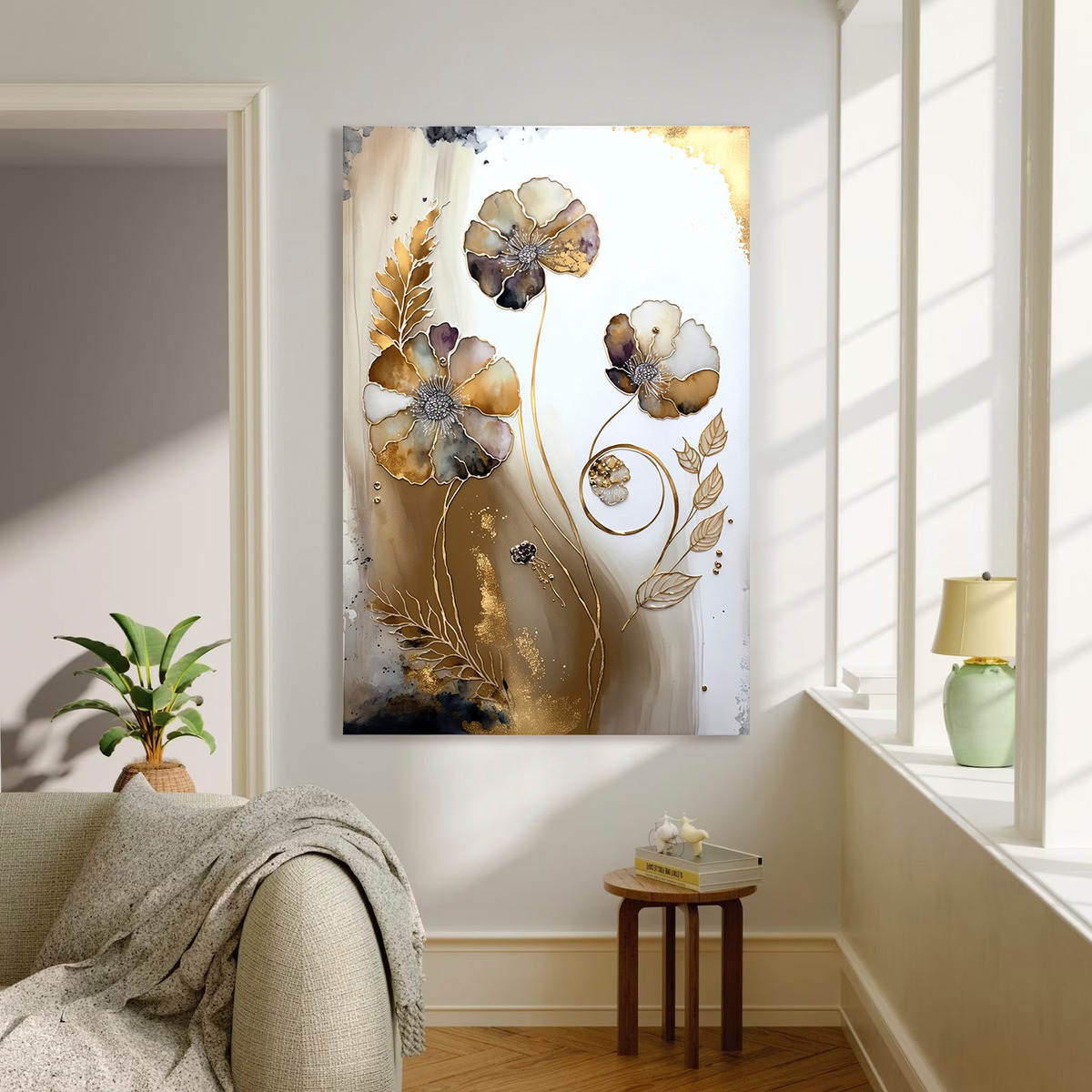 Cuadro Decorativo Flores Colores Modernas En Canvas Artistico Con Bastidor Impresion Hd Materiales De Calidad