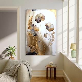 Foto 1 | Cuadro Decorativo Flores Colores Modernas En Canvas Artistico Con Bastidor Impresion Hd Materiales De Calidad