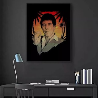 Foto 1 | Cuadro Scarface Cara Cortada Tony Montana Canvas 5 Modelos Diferentes Cuadro Estilo Galeria