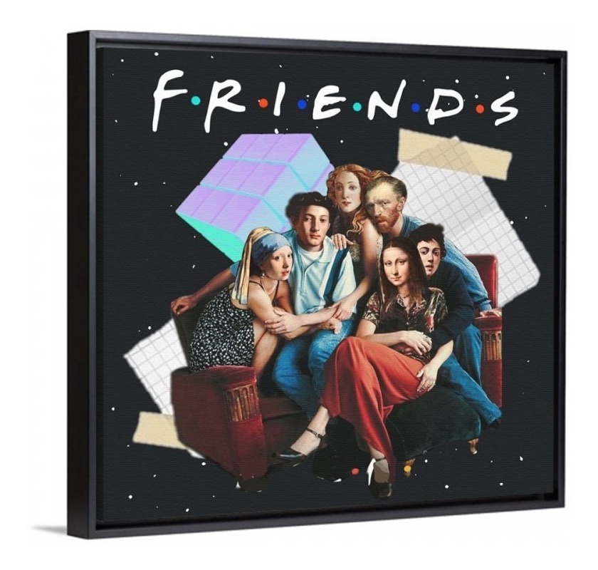 Foto 5 pulgar | Cuadro Canvas Friends Amigos Serie T.v. Envio Gratis 50x50cm