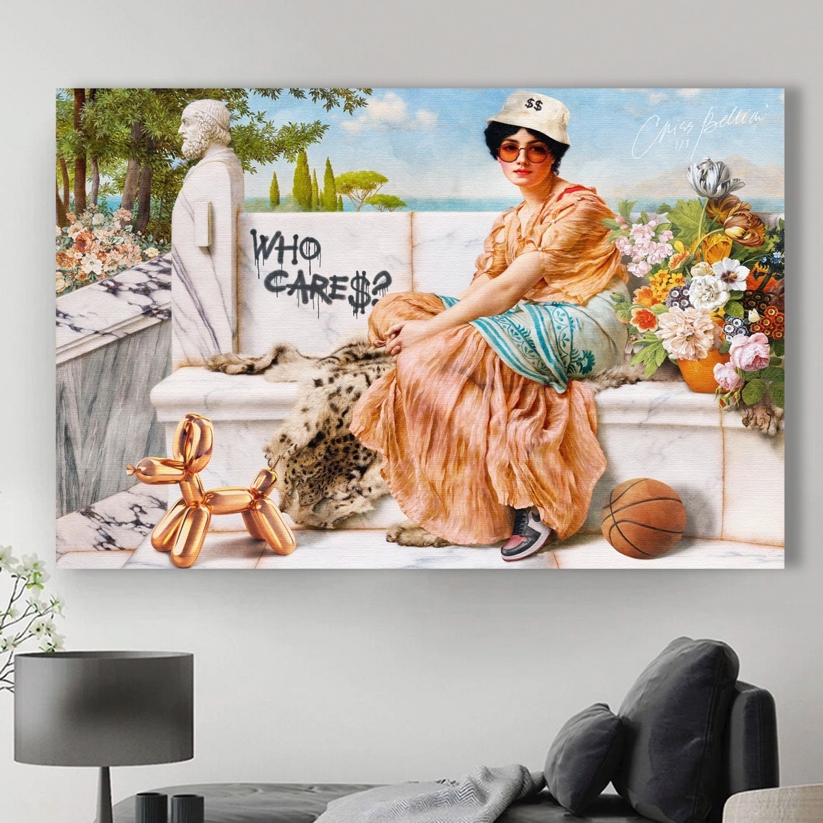 Foto 4 pulgar | Cuadro Who Cares? Money Arte Clásico Moderno Canvas 140x90 Color Who Cares?