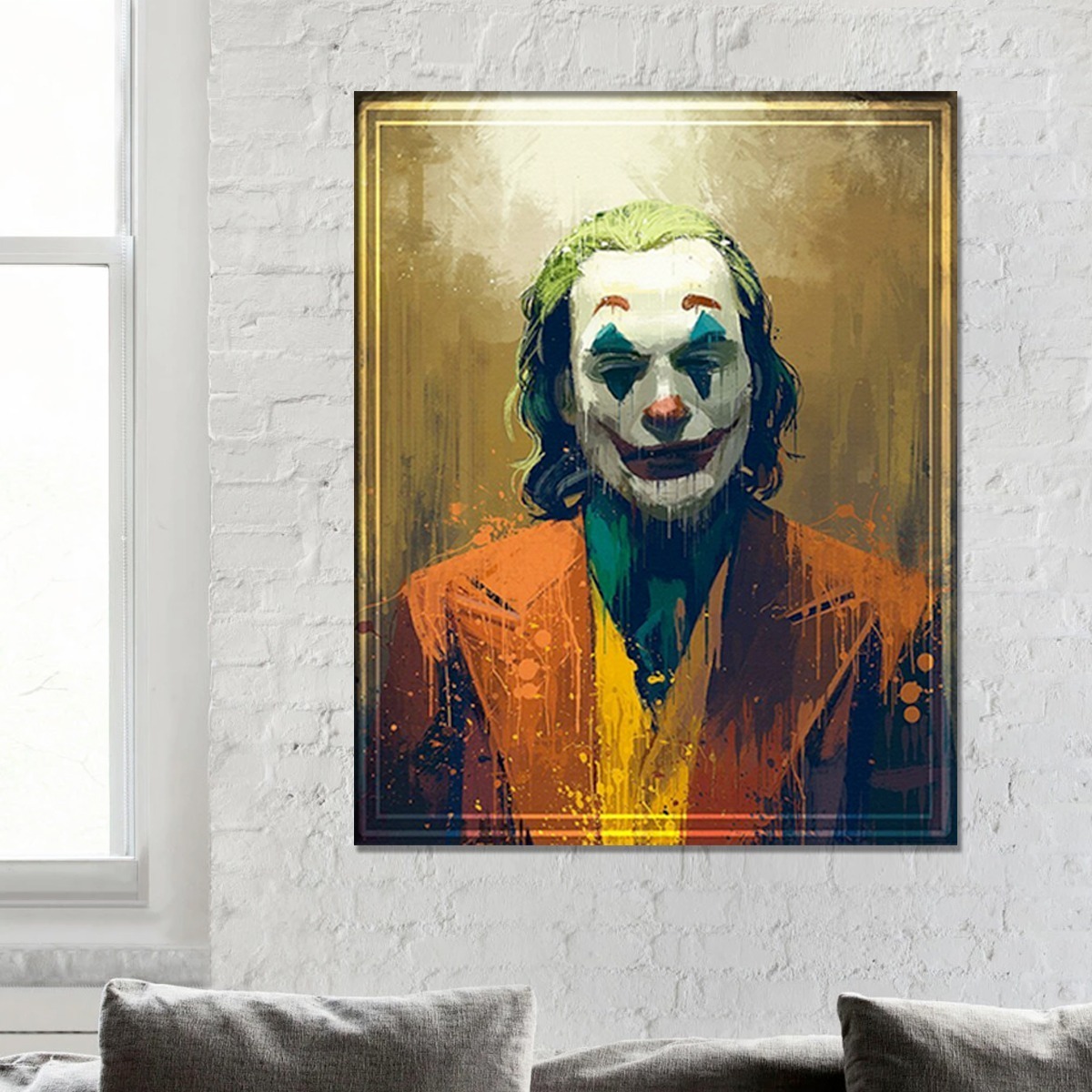 Foto 3 pulgar | Cuadro Joker Nuevo En Canvas Tipo Oleo Calidad De Museo