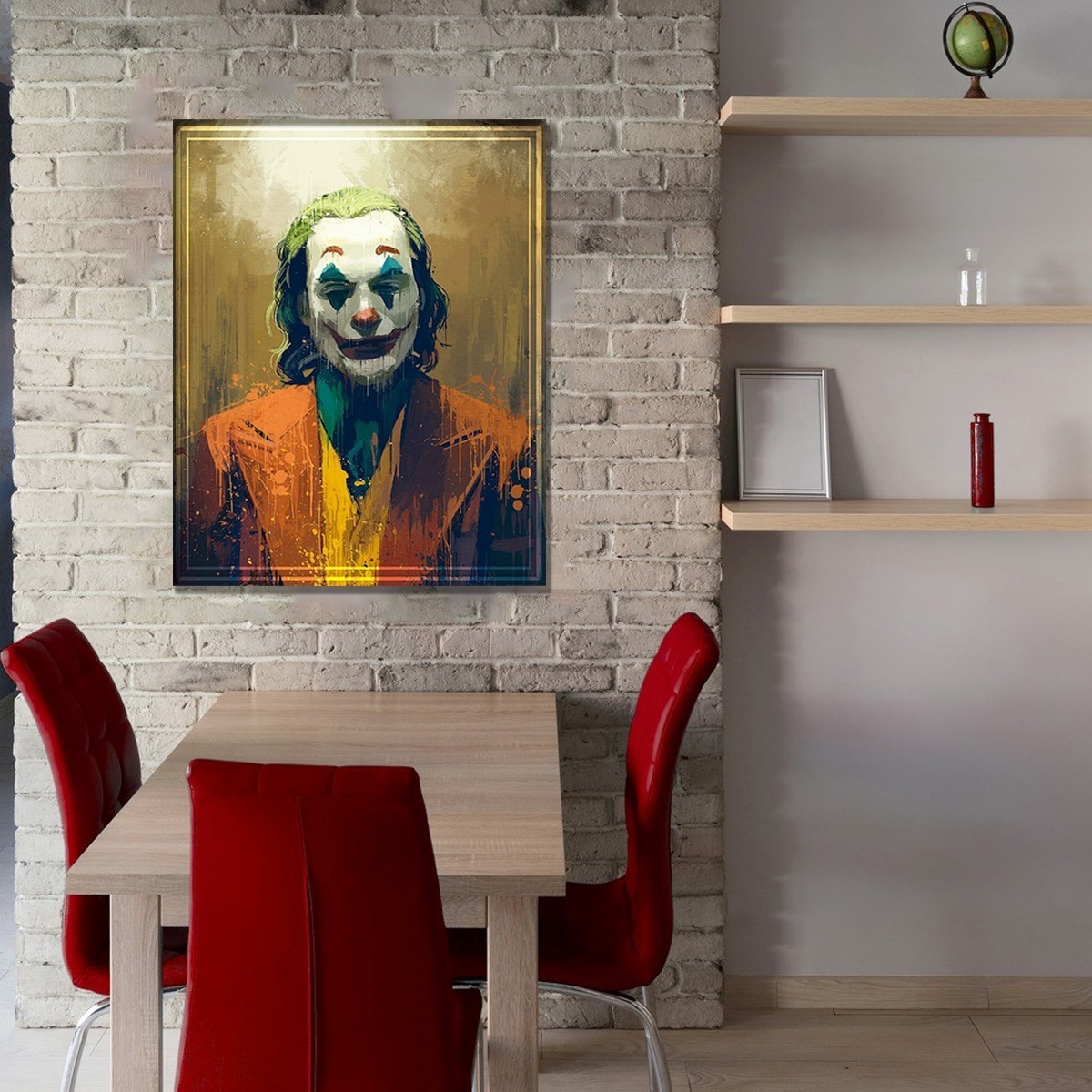 Foto 5 pulgar | Cuadro Joker Nuevo En Canvas Tipo Oleo Calidad De Museo