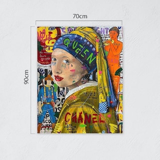 Foto 2 | Cuadro Decorativo Alec Monopoly La Chica Con El Arete Perla