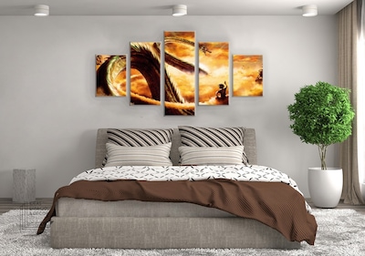 Foto 1 | Dragon Ball Cuadros Canvas Set 5 Piezas Envio Gratis Varios