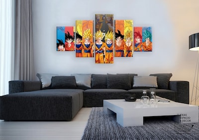 Foto 3 | Dragon Ball Cuadros Canvas Set 5 Piezas Envio Gratis Varios
