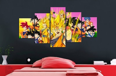 Foto 4 | Dragon Ball Cuadros Canvas Set 5 Piezas Envio Gratis Varios